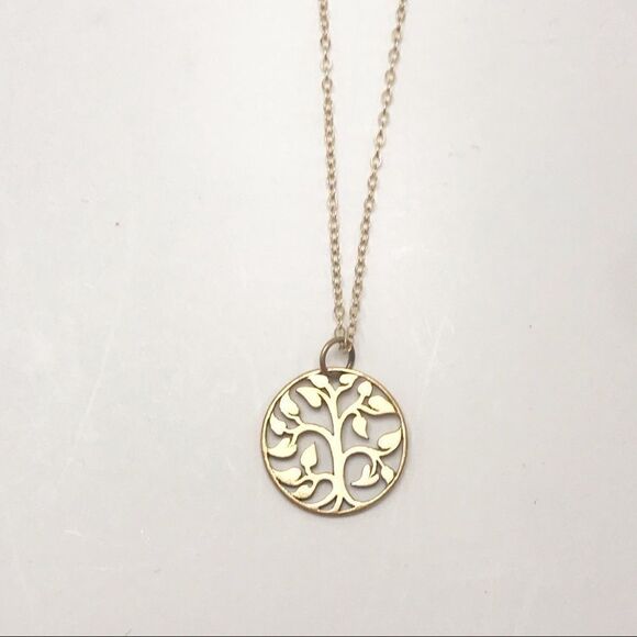 Naked Hanger Tree of Life totem necklace, gold. - Picture 1 of 3